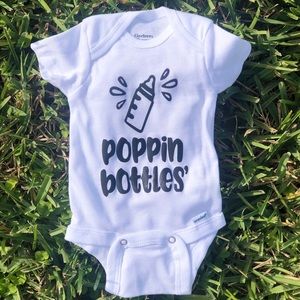 Poppin bottles baby onsie